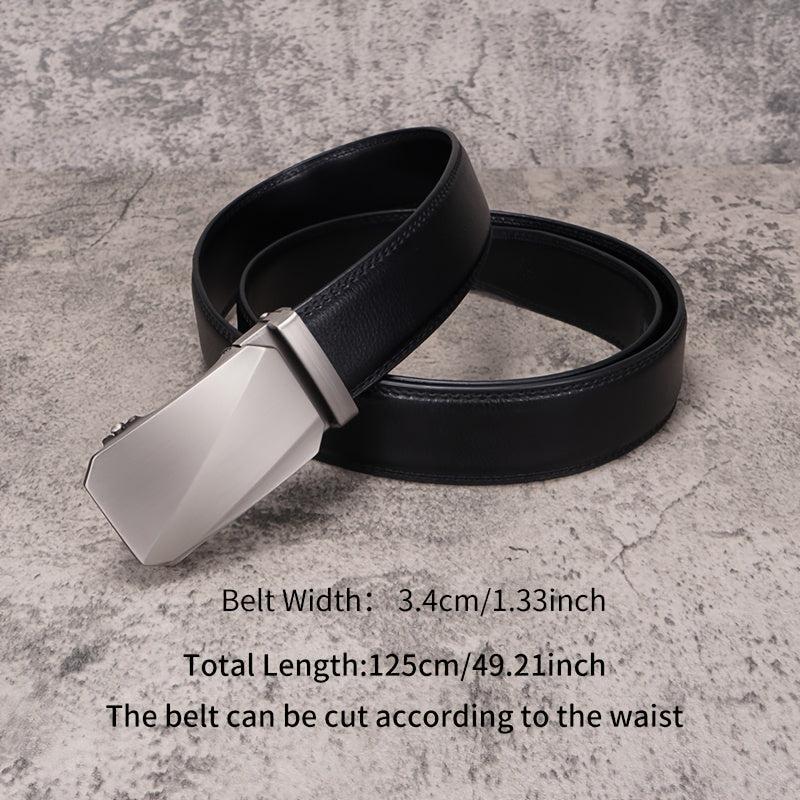 Men's Automatic Buckle Belt Business Casual Cowhide Belt