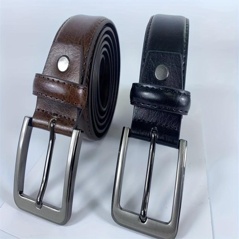 Classic Leather Pin Buckle Belt