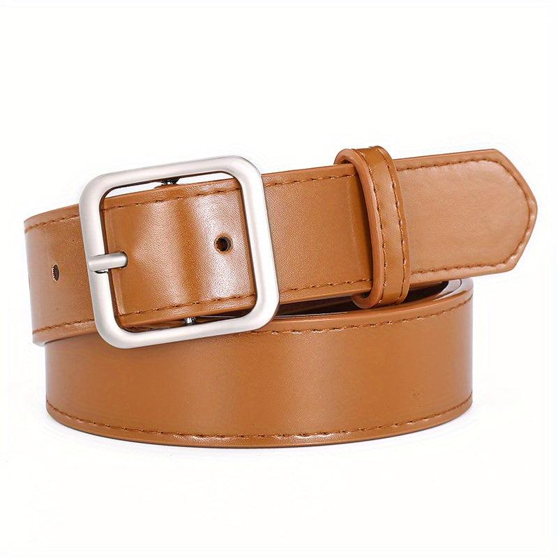 Men's Pin Buckle Belt PU Leather Casual Jeans Pants Waist Strap
