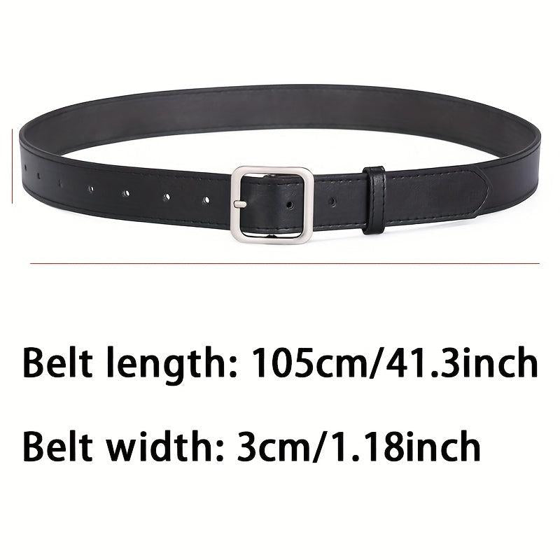 Men's Pin Buckle Belt PU Leather Casual Jeans Pants Waist Strap
