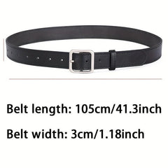 Men's Pin Buckle Belt PU Leather Casual Jeans Pants Waist Strap