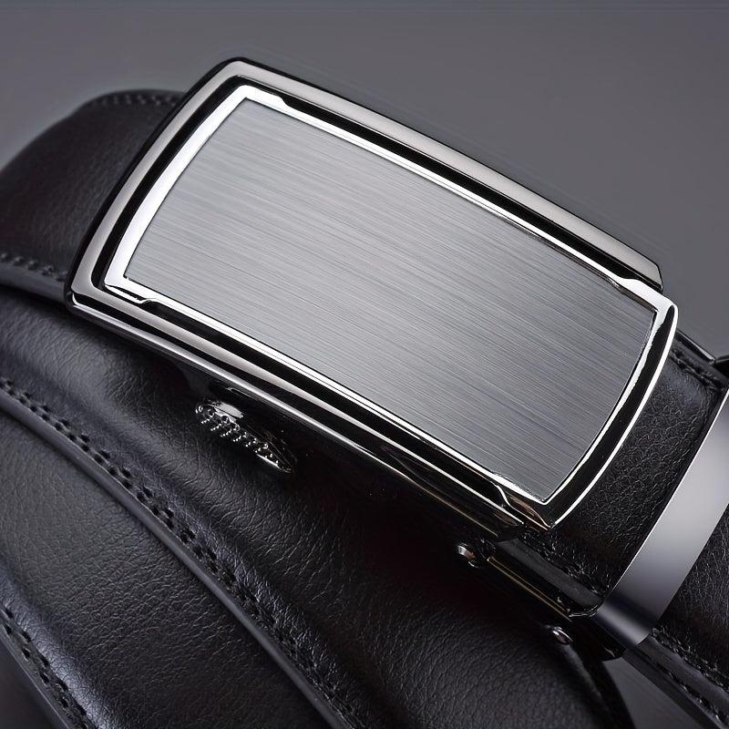 Men's Leather Belt Automatic Buckle Business Pants Belt