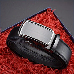 Men's Leather Belt Automatic Buckle Business Pants Belt