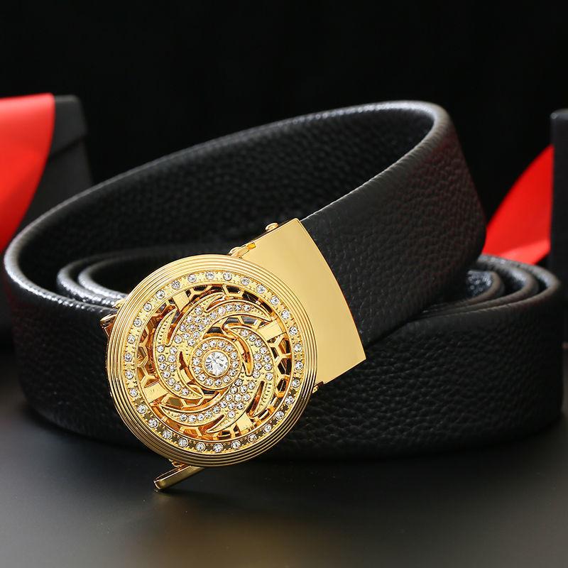 Men's Lucky Casual Inlaid Diamond Leather Belt