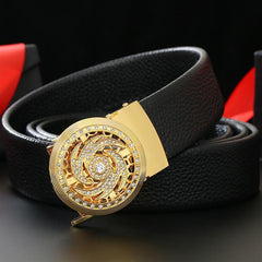 Men's Lucky Casual Inlaid Diamond Leather Belt