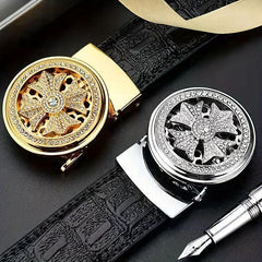 Men's Lucky Casual Inlaid Diamond Leather Belt