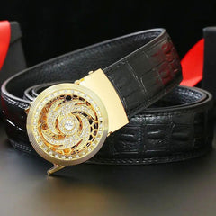Men's Lucky Casual Inlaid Diamond Leather Belt