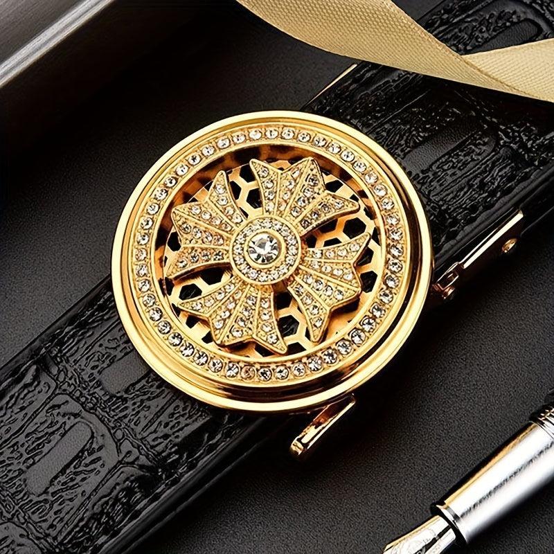 Men's Lucky Casual Inlaid Diamond Leather Belt