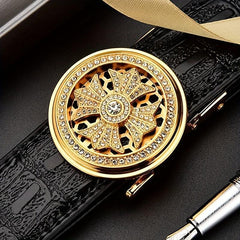 Men's Lucky Casual Inlaid Diamond Leather Belt