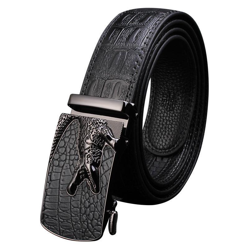 Men's Automatic Buckle Leather Belt for Party
