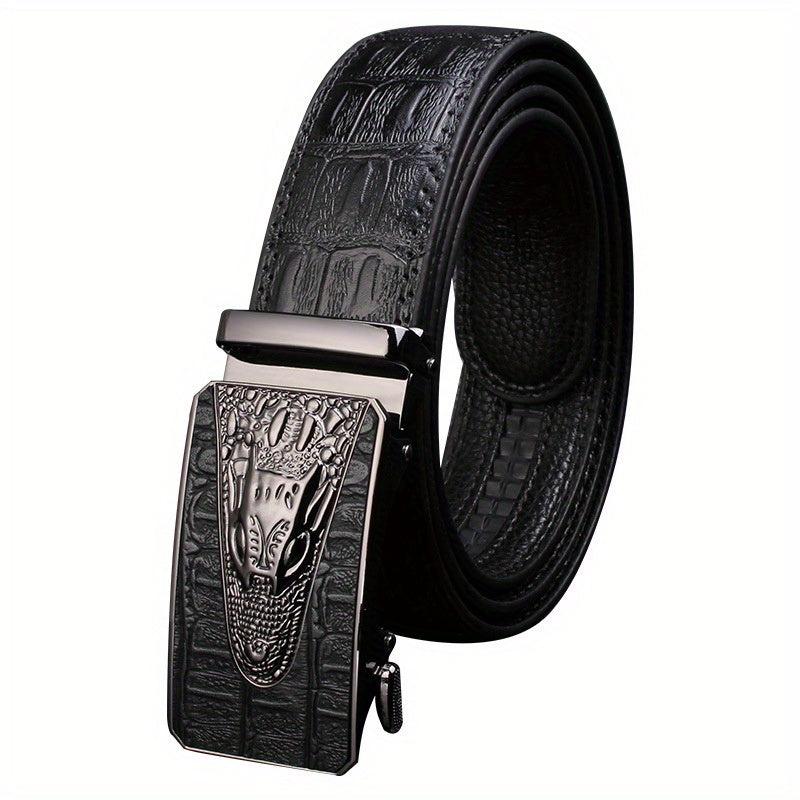 Men's Automatic Buckle Leather Belt for Party