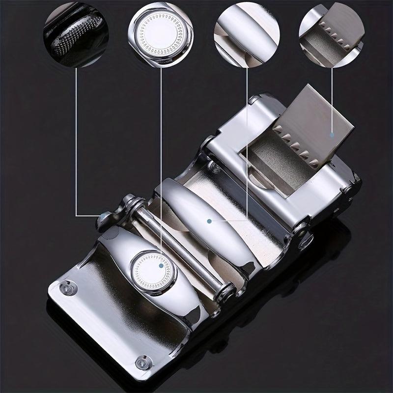 Men's Calfskin Leather Belt w/ Automatic Buckle