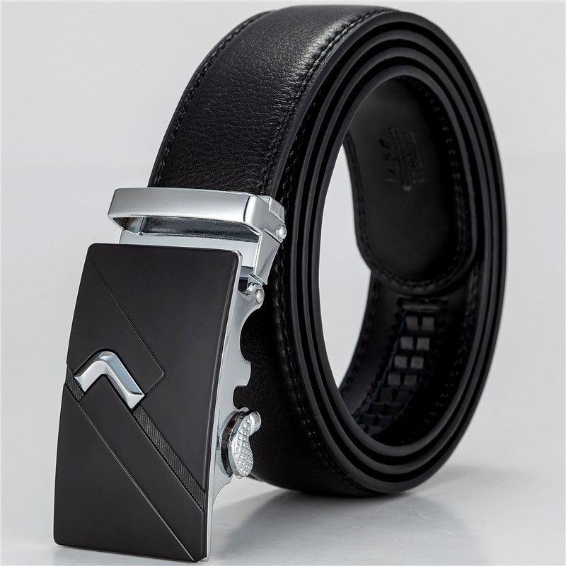 Men's Calfskin Leather Belt w/ Automatic Buckle