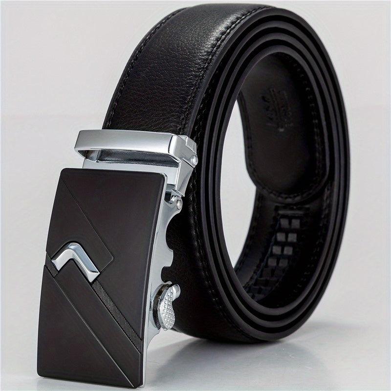 Men's Calfskin Leather Belt w/ Automatic Buckle
