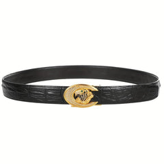 Men's Crocodile Pattern Automatic Buckle Belt