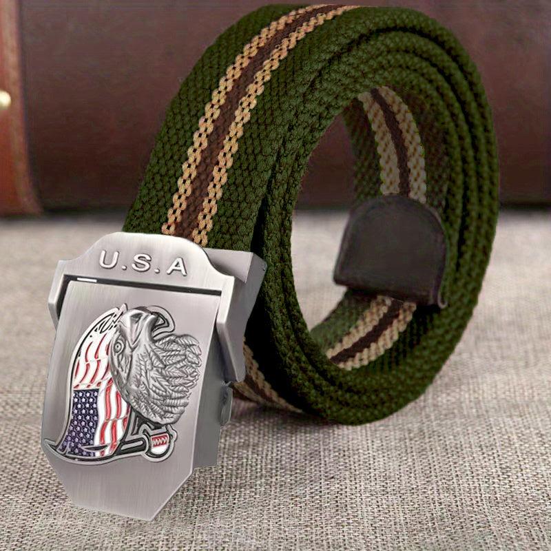 Stylish Streetwear Alloy Canvas Belt