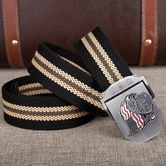 Stylish Streetwear Alloy Canvas Belt
