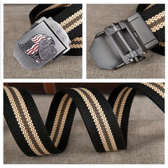 Stylish Streetwear Alloy Canvas Belt