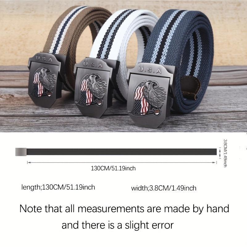 Stylish Streetwear Alloy Canvas Belt