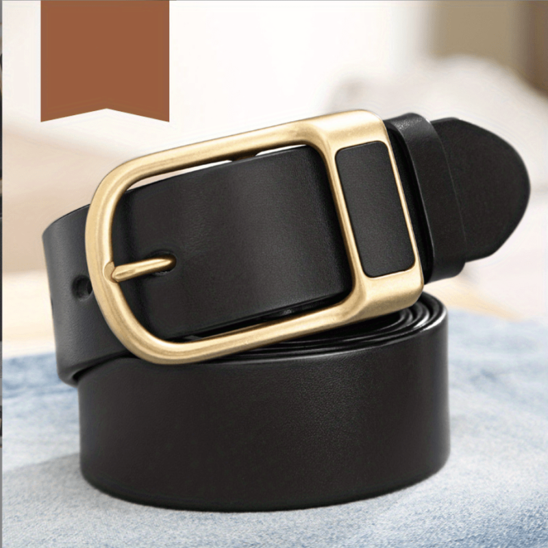Men's Leather Belt Buckle for Business Pants