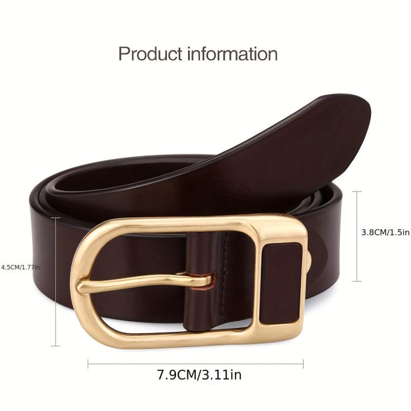 Men's Leather Belt Buckle for Business Pants