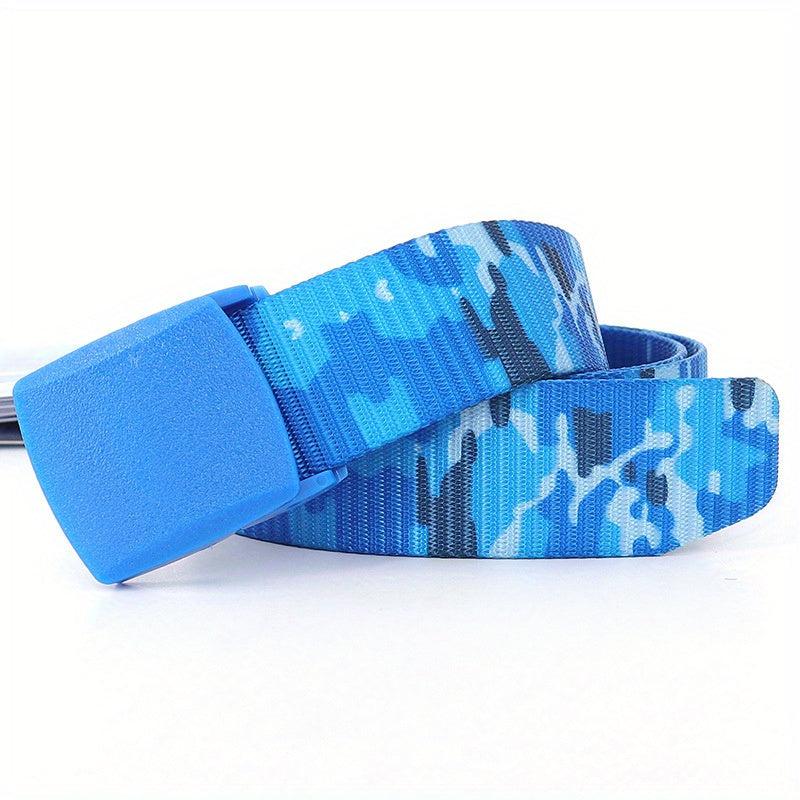 Men's Camouflage Tactical Belt with Automatic Buckle for Outdoor Sports
