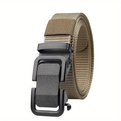Men's Canvas Belt with Automatic Buckle for Outdoor Work