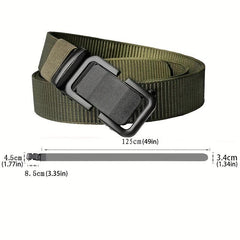 Men's Canvas Belt with Automatic Buckle for Outdoor Work