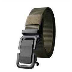 Men's Canvas Belt with Automatic Buckle for Outdoor Work