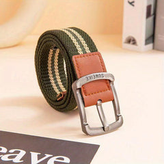 Men's Canvas Belt Pin Buckle Waistband Outdoor Casual Jeans Belt
