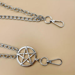 Pentagram Double Layer Waist Chain Hip Hop Rock Punk Gothic Belt Chain