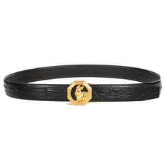 Jade Rabbit Rhombus Rose Golden Auto Belt Funky Casual Men