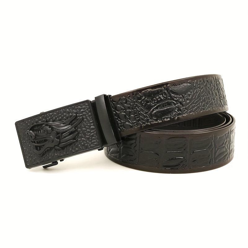 Automatic Slider Dragon Buckle Belt for Men