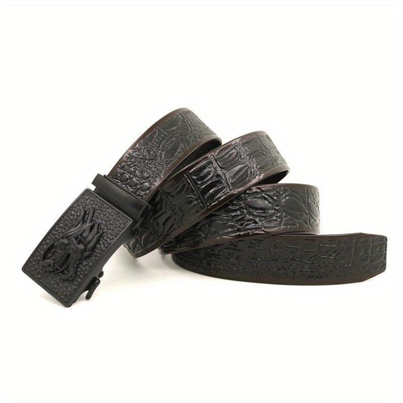 Automatic Slider Dragon Buckle Belt for Men