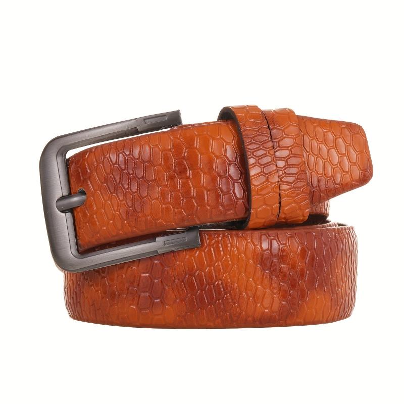 Men's Yellow PU Leather Belt