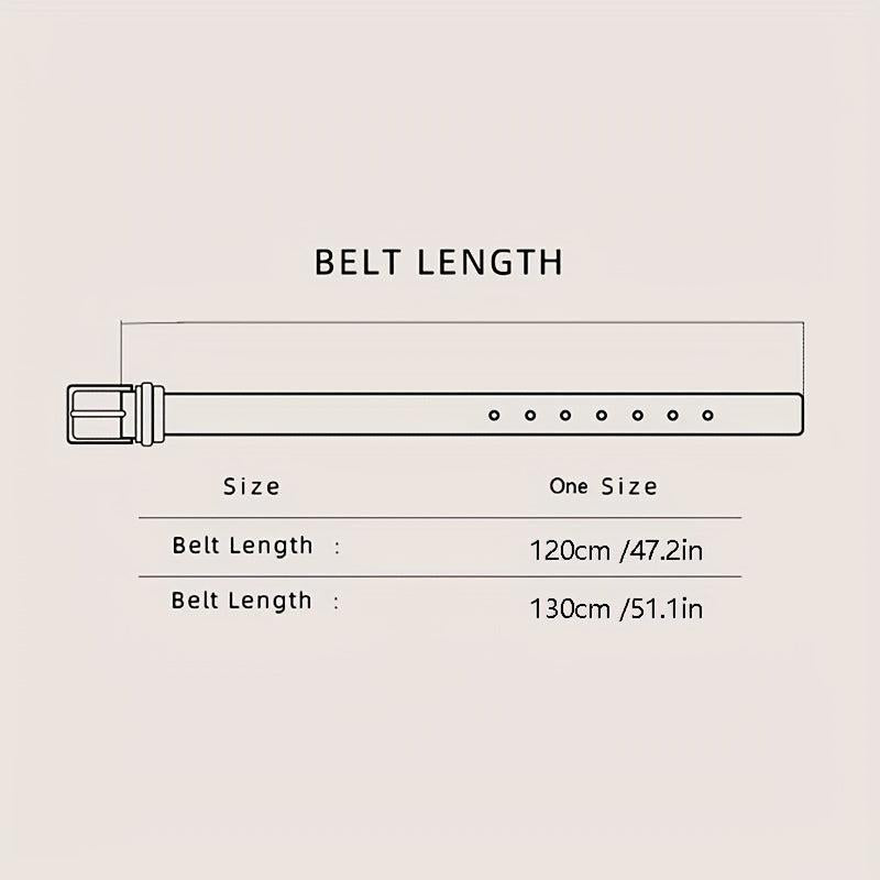 Men's Yellow PU Leather Belt