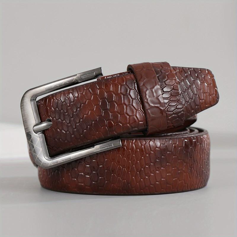 Men's Yellow PU Leather Belt