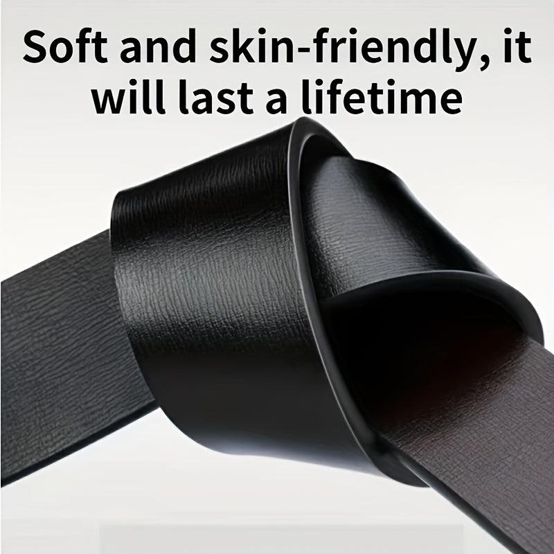Men's Auto Buckle PU Leather Belt, Holiday Birthday