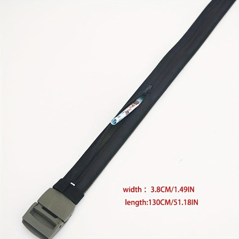 Men's Casual Buckle Belt Zipper Wallet Outdoor Party Accessory