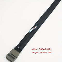 Men's Casual Buckle Belt Zipper Wallet Outdoor Party Accessory