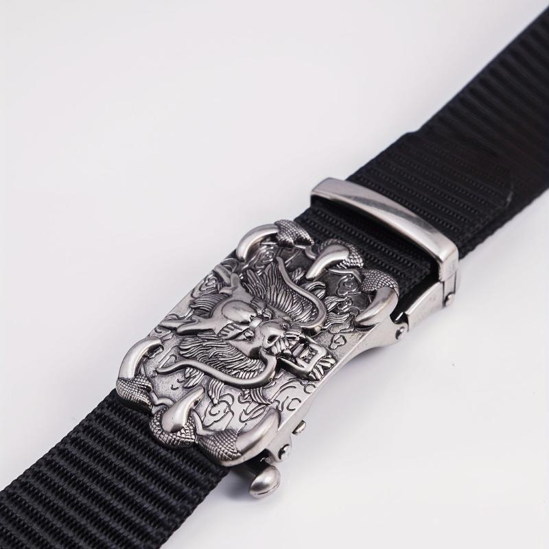 Men's Nylon Automatic Buckle Belt for Casual & Business Wear