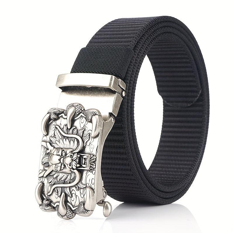 Men's Nylon Automatic Buckle Belt for Casual & Business Wear
