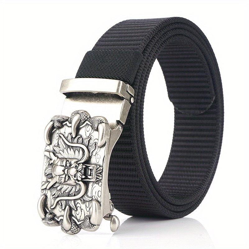 Men's Nylon Automatic Buckle Belt for Casual & Business Wear