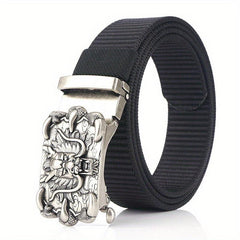 Men's Nylon Automatic Buckle Belt for Casual & Business Wear