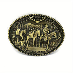 Western Denim Men's Belt Buckle Riding Casual