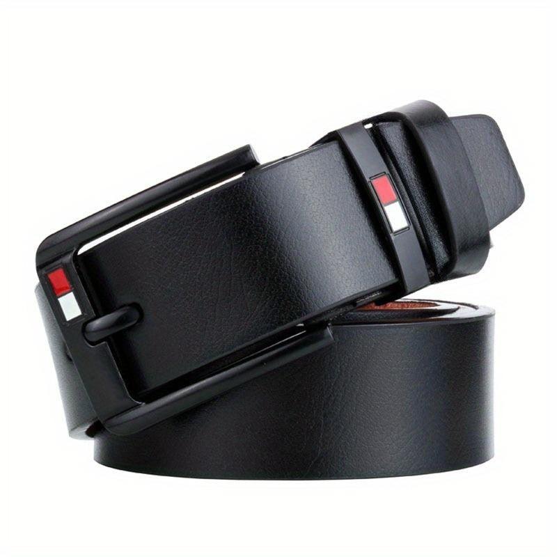 Men's Vintage Leather Belt with Pin Buckle