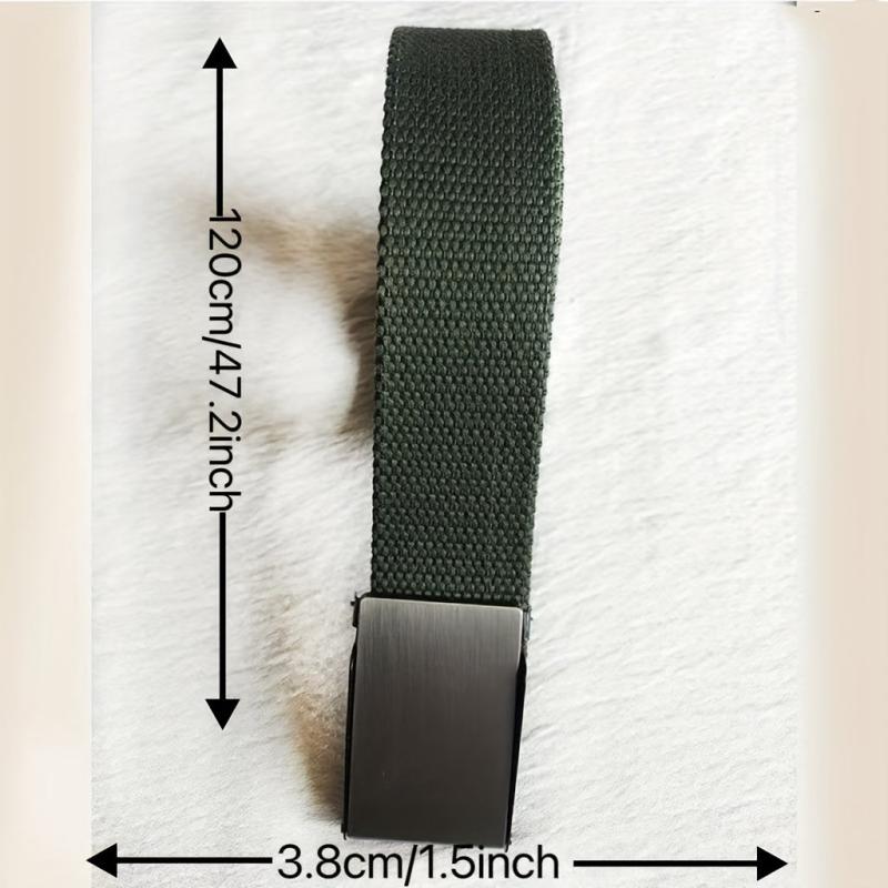Men's Automatic Buckle Tape Belt Canvas Tactical Belt