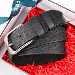 Vintage Phoenix Tail Embossed Men's Belt