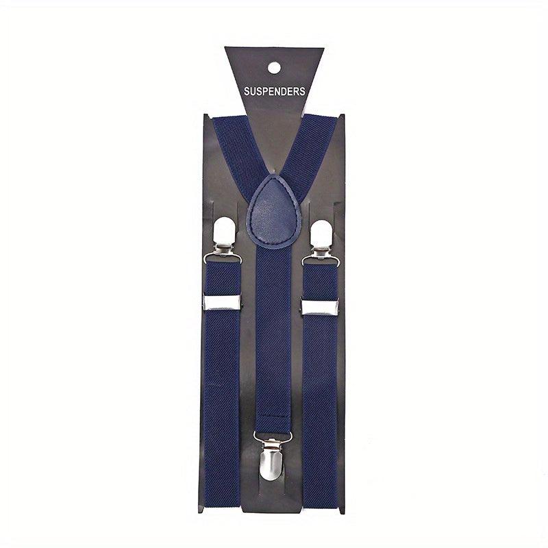 Men's Elastic Suspenders With 3 Clips High Elasticity