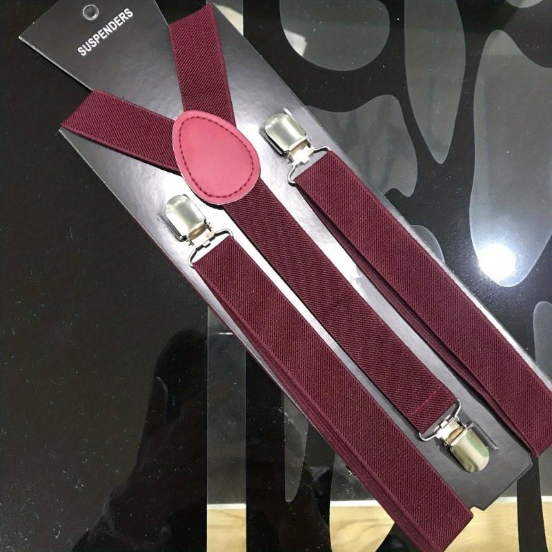 Men's Elastic Suspenders With 3 Clips High Elasticity